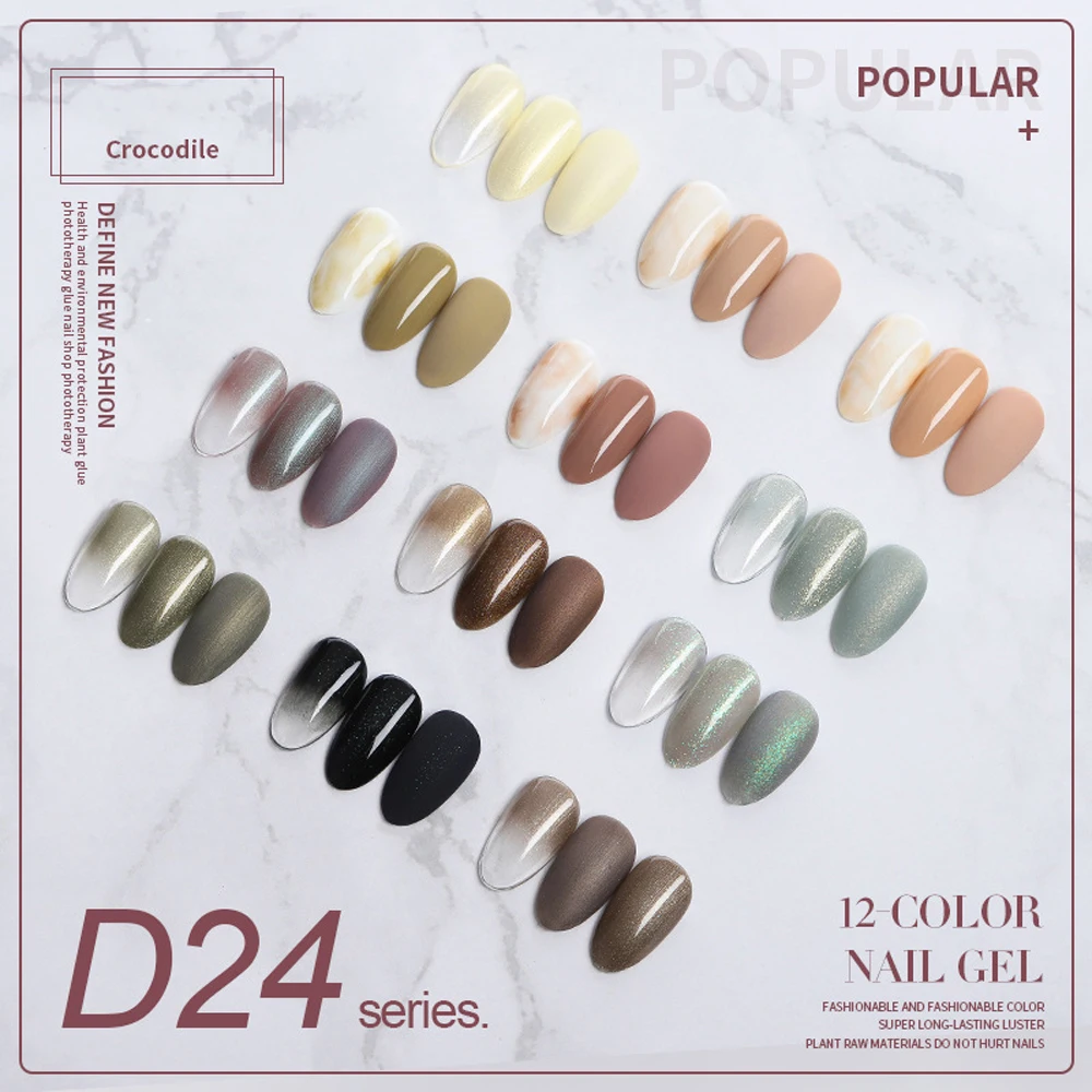 Polonês Verniz uv Lâmpada Led Unha Arte Design Unhas Laca 12 Pçs Conjunto Resina Cor Primer Vdn 15ml Gel 29 unhas laca 12 pçs conjunto resina uv cor primer