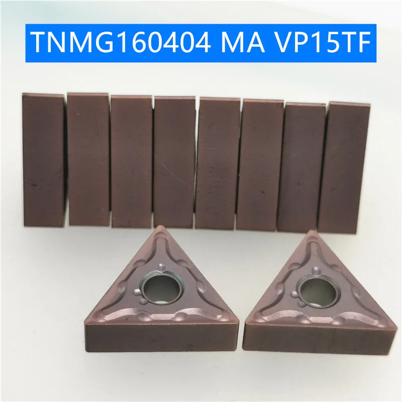 100 шт. TNMG160404 MA VP15TF высококачественные поворотные твердосплавные вставки инструмент фреза с ЧПУ слот для инструмента резки TNMG 160404