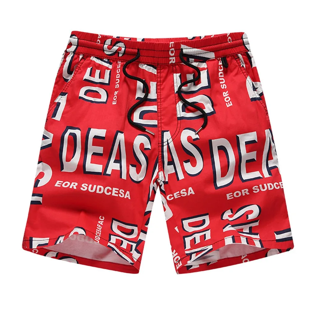 Горячие пляжные шорты мужские летние быстросохнущие Удобные пляжная одежда Homme пара повседневные шорты с принтом размера плюс 11,21