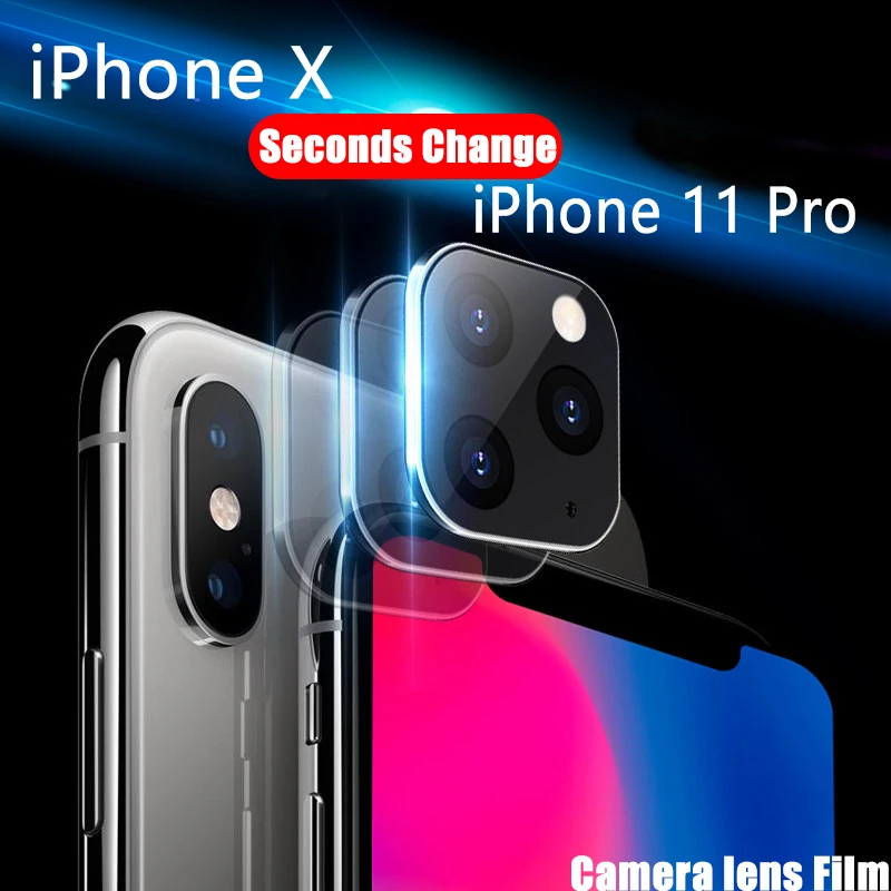 Luxury Metal Alumium Camera Lens Seconds Change For iPhone 11 Protector Ring Cover For iPhone X XR XS MAX Camera Protective Film