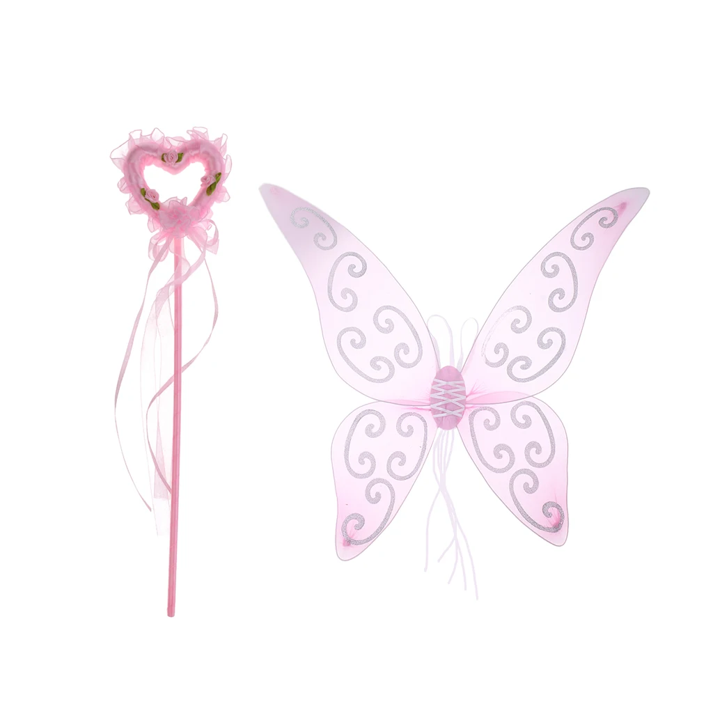 Милые Девушки Бабочка Ангел сказочное Крыло любовь сердце форма Принцесса