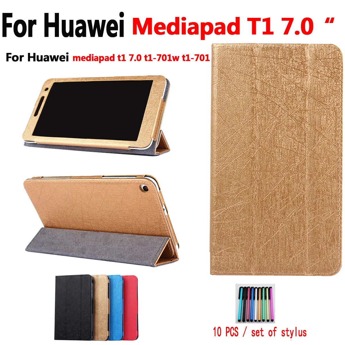 Флип кожаный для huawei mediapad t1 7 0 чехол планшета t1-701w t1-701 Чехлы + стилус | Компьютеры и