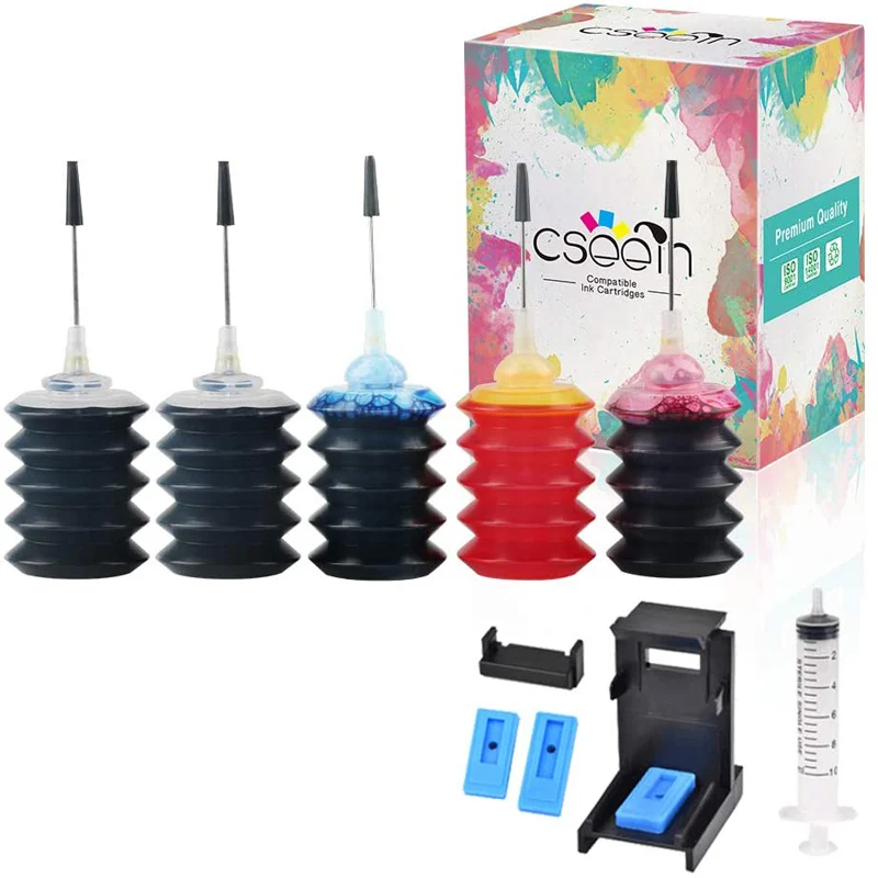 QSYRAINBOW 4 bk Universal Refill Black Compatible Refill Dye Ink For Brother/CANON For Epson HP Printer All Inkjet