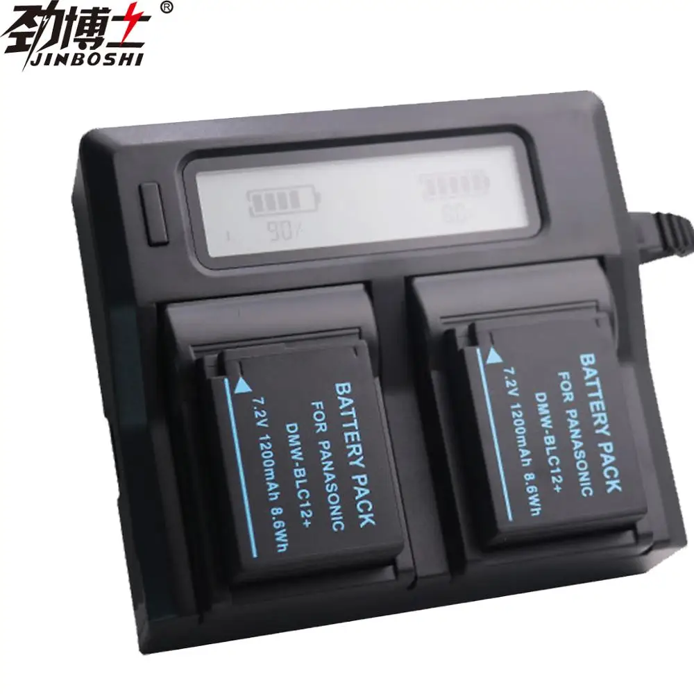 2 шт. Аккумулятор для камеры BLC12 DMW blc12e + двойное зарядное устройство Panasonic FZ1000 FZ200