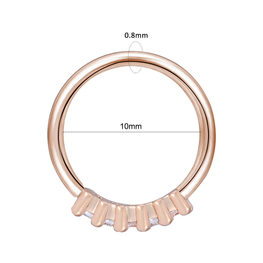 1PC 16G Stainless Steel CZ Nose Ring Stud Septum Ear Tragus Cartilage Daith Piercing Earrings Helix Conch Piercings Body Jewelry