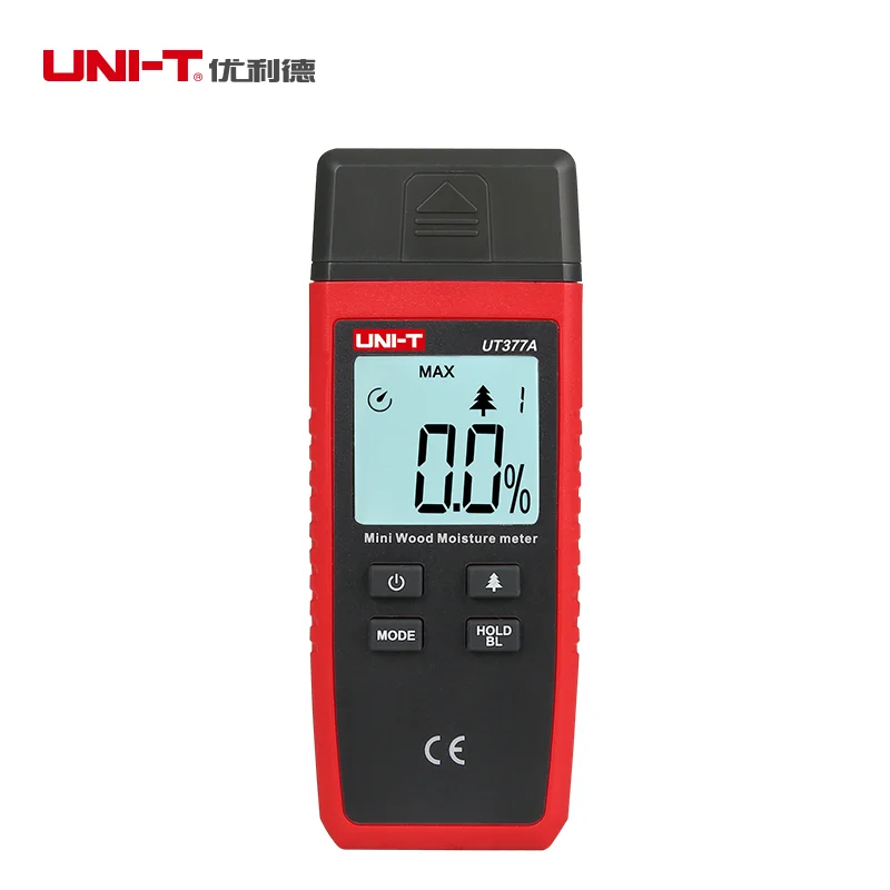 UNI-T UT377A Высокоточный детектор влажности древесины 2 штифта ЖК дисплей Backligh Авто Диапазон