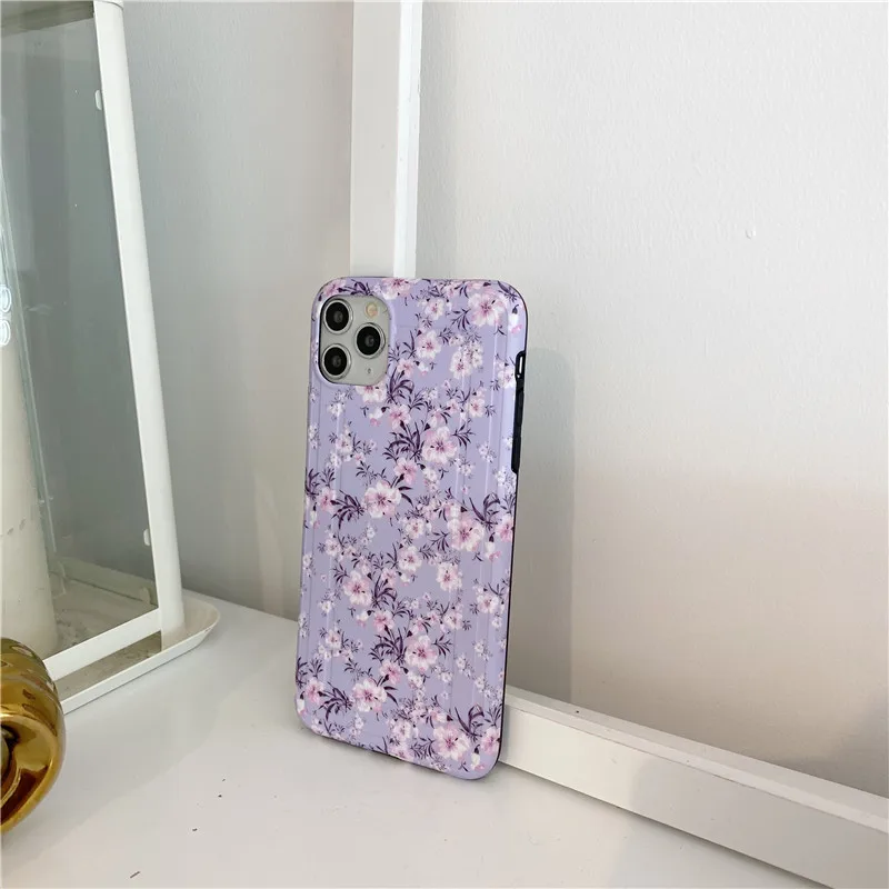 Фиолетовые чехлы с цветами лаванды для iphone 11 Pro Max Модный мягкий чехол IMD бумажным