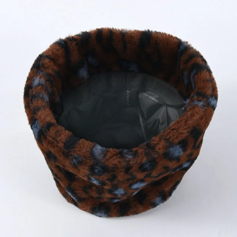 DRESSUUP Autumn and Winter New Hat Female Thick Imitation Rabbit Fur Bucket Hat Fashion Hat