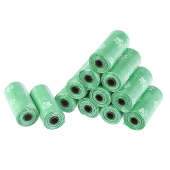 

24 Roll Pet Claw Printed Bags Thicken Disposable Clean Garbage Bags Pet Poop Holder for Outdoor Camping Hiking (Green)