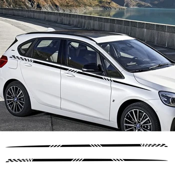 

2pcs long stripe car stickers 260cm x 5.5cm Car Body Side Funny Vinyl Film Stickers For DIY Car Styling Auto Accessories Customi