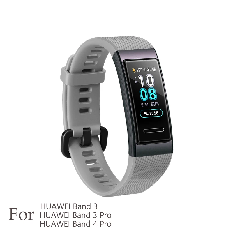 7094 Силиконовый ремешок для huawei Band 4 pro сменный Браслет с черной пряжкой Регулируемый размер для huawei Band 3 pro силиконовый браслет - Цвет: 7094