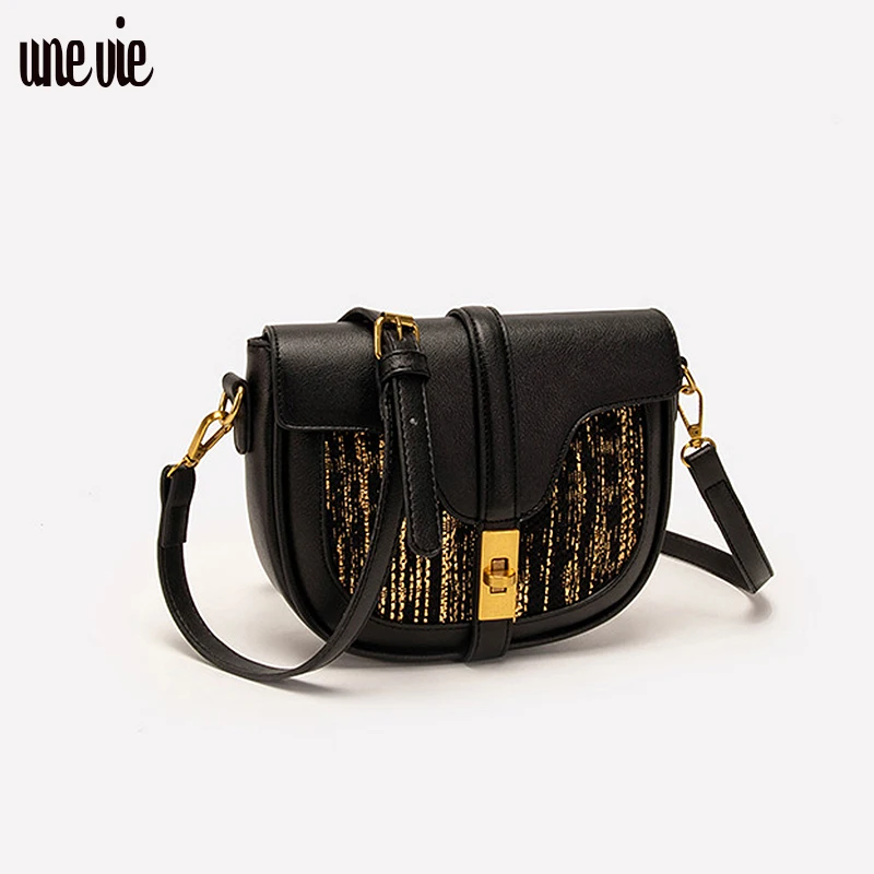 

UNEVIE Crossbody Bags for Women Half Round Messenger Bag Pu Leather Luxury Handbags Women Bags Designer Shoulder Bag