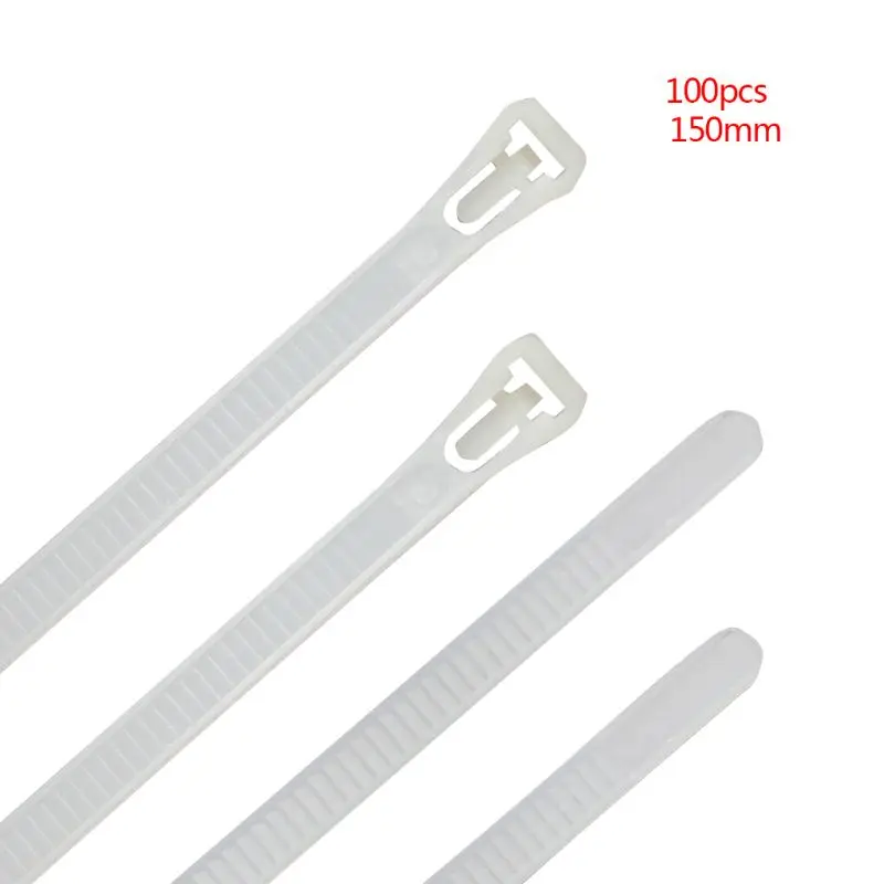 

Releasable Nylon Cable Tie Reusable Slipknot Strap Plastic Zipper Tight Tie 831F