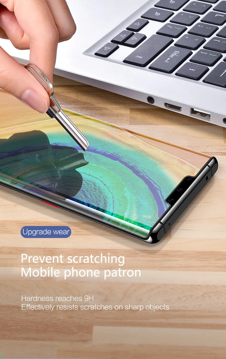 УФ-стекло, защитная пленка для экрана HW mate 20 pro, накладка, УФ жидкость, полный клей, закаленное стекло для huawei mate 30 Pro P30 Pro, пленка