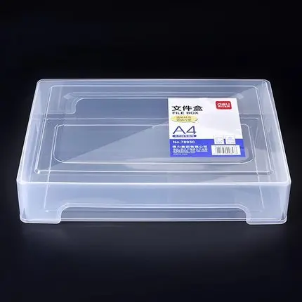 A4 пластиковая прозрачная портативная коробка для файлов Влагонепроницаемая портативная коробка для передачи данных