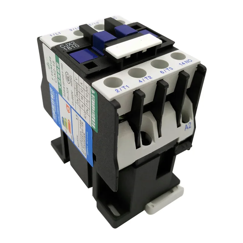 CJX2-1810 LC1 AC Contactor 18A 3 Phase 3-Pole NO Coil Voltage 380V 220V 110V 36V 24V 50/60Hz Din Rail Mounted 3P+1NO Normal Open |