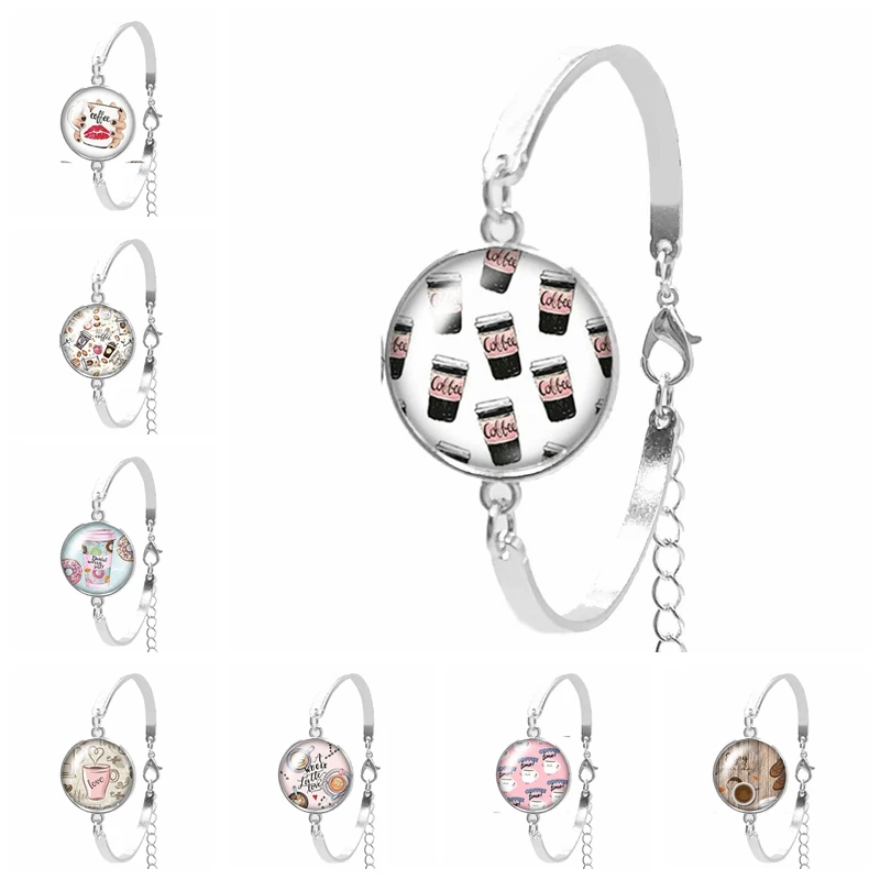 Модный бутик Горячая вкусная еда фруктовый кофе и серия узоров дамский браслет