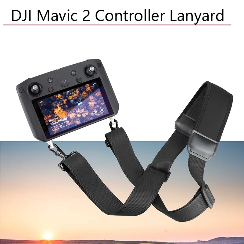 Adjustable 5.5-inch Lanyard with Screem Remote Buckle Neck Shoulder Strap for DJI Smart Controller Mavic 2 Pro Zoom Hang Sling |