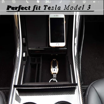 

Car Center Console Organizer Tray for Tesla Model 3 2017-2019 Interior Accessories Storage Armrest Box Phone Mount Pocket Sungla