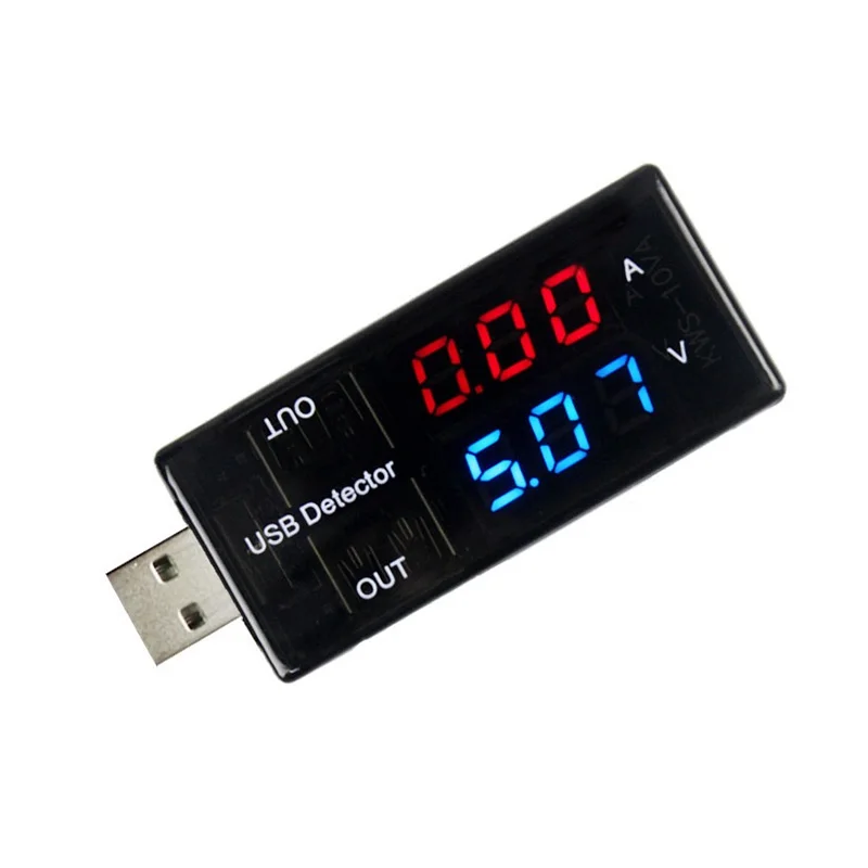 USB зарядное устройство детектор тока Напряжение Тестер питания двойное цифровое табло Вольт Ампер метр для телефона Android и iPhone OC