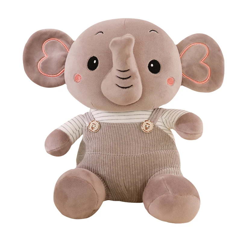 brown elephant Низкая Цена Kawaii игрушечный слон 35 см чучела Микки и Минни Маус плюшевые куклы подарки на свадьбу, день рождения для детей высокого качества - Цвет: brown elephant