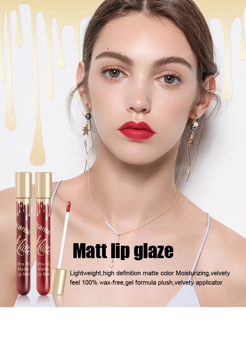 Бренд Kissbeauty, матовая помада с длительным эффектом увлажнения, блеск для губ, окрашенная жидкая помада для макияжа, водостойкая