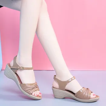 

Women Shoes Summer Open Toe Comfy Sandals Super Soft Premium Orthopedic Low Heels Walking Sandals Toe Corrector Cusion