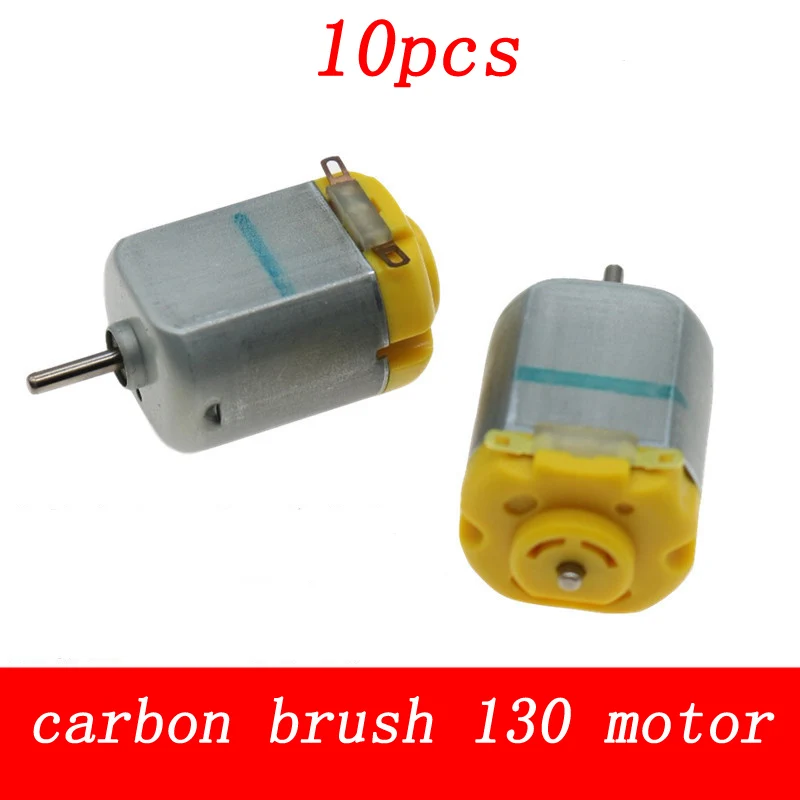 DC 3V-12V 6V 10000RPM High Speed Carbon Brush 130 Motor For DIY Toy Car Model