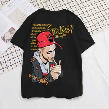 

Mens T Shirt 100% Cotton White Black Print O-Neck Short Sleeve Summer Top Tee Casual Loose Hip Hop T-Shirt For Men Plus Size