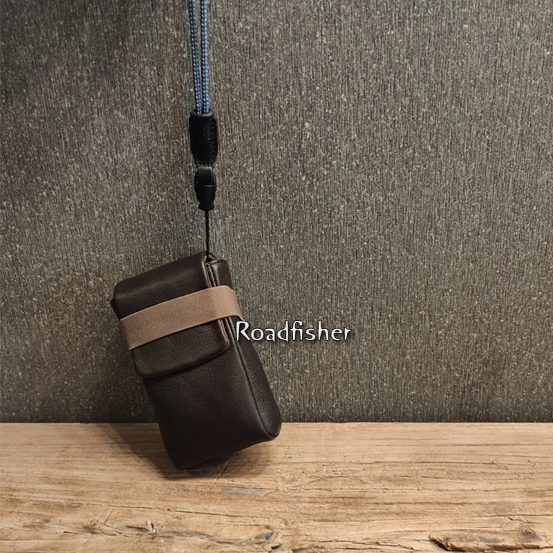 Roadfisher из натуральной кожи ручной работы чехол для портативной камеры Карманный защитный чехол может соответствовать sony Black Card CONTAX T2/T3