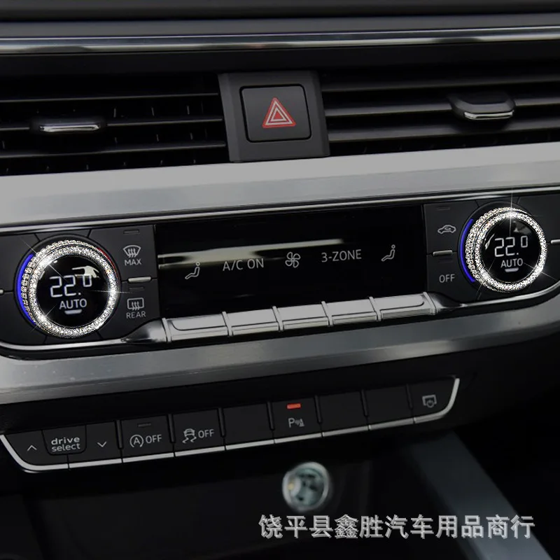 Роскошный Алмазный кондиционер воздуха наклейки для Audi 17 18 A4L A5 внутренний кондиционер воздуха A4L модифицированное украшение