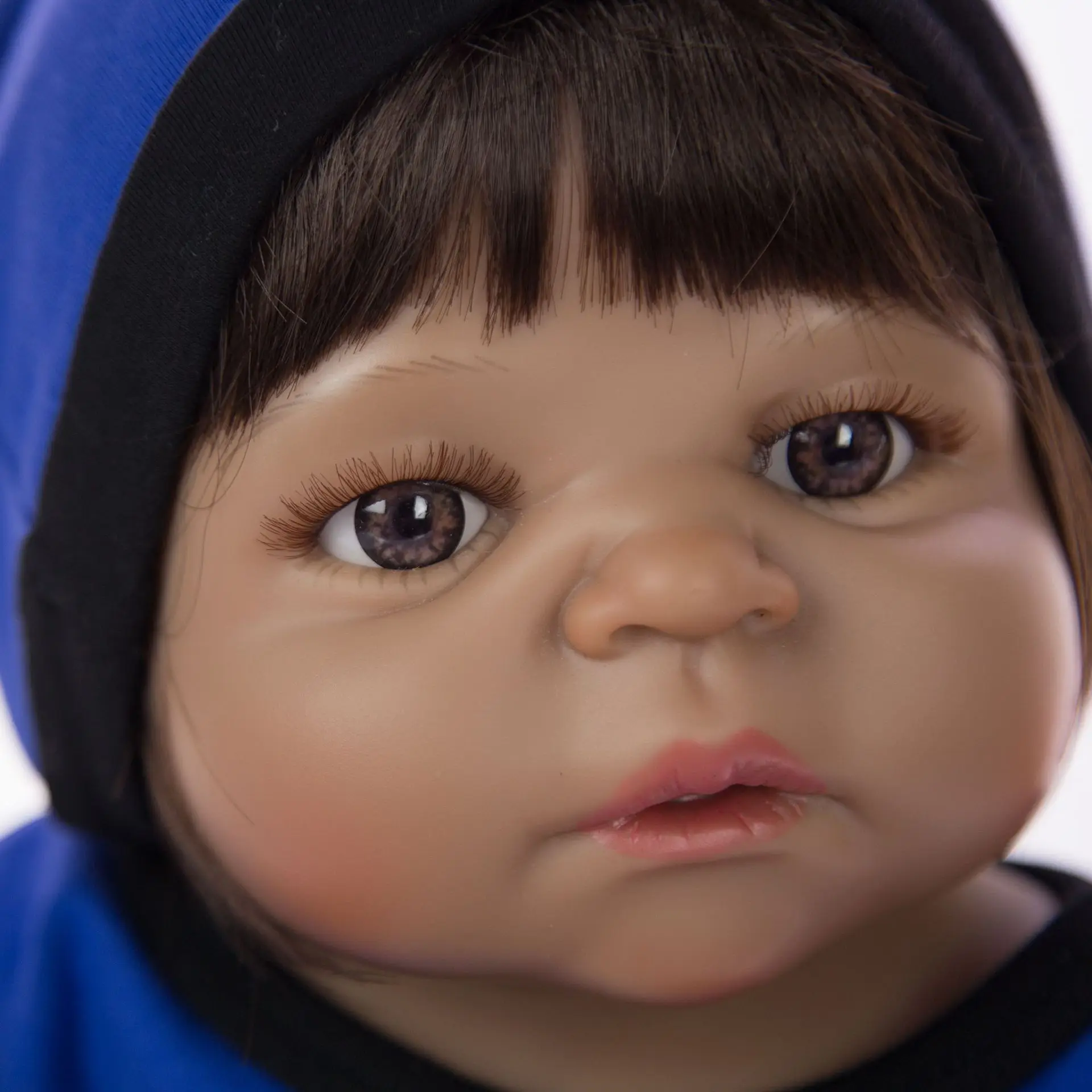 57 см силиконовые куклы реборн Bebe живая черная кожа мальчик Реалистичная кукла милый моделирование кукла можно мыть девочек день рождения игры игрушки