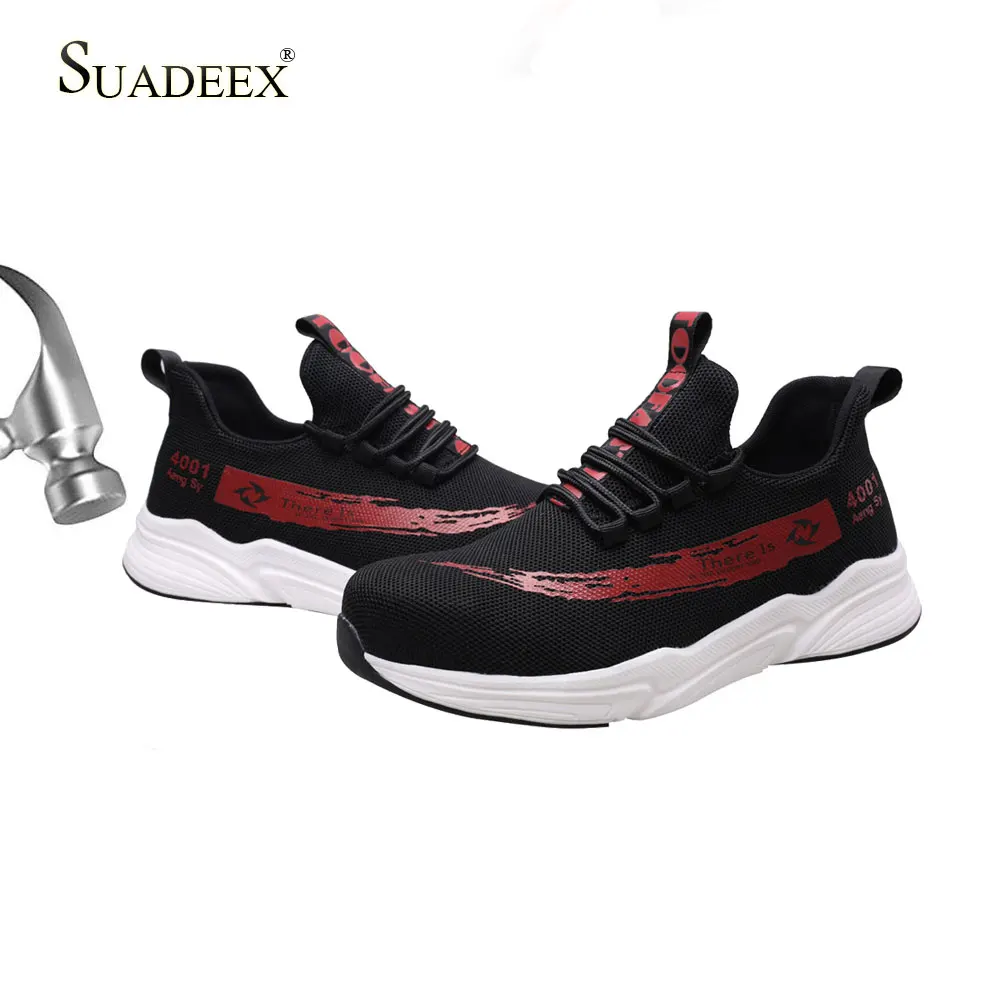 

SUADEEX Men's Steel Toe Work Safety Shoes Casual Breathable Summer Outdoor Sneakers Warm Winter Boots Industrial Shoes For Men
