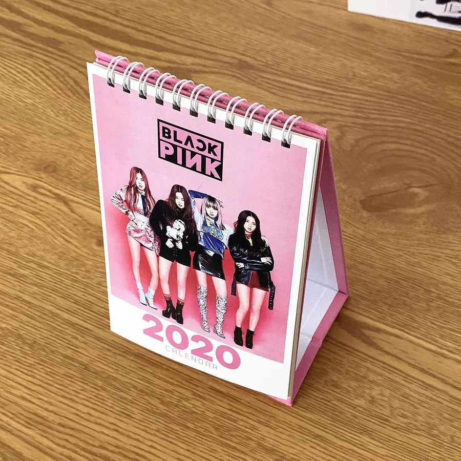 2020 новый год Настольный Календарь Черный Розовый Дважды got7 TXT альбом фотопечать календарь bangtan мальчики jungkook jimin suga v kpop