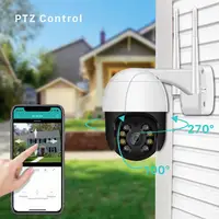 5MP PTZ Wifi Camera Outdoor HD 1080P 4X Zoom Ai Human Detect Auto Tracking WiFi IP Camera 2MP Color IR Night Vision CCTV Camera 4