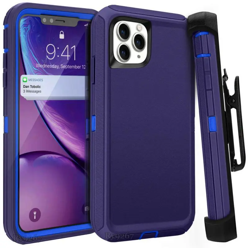 11 Чехлы для IPhone 11 pro/11 с задней клипсой многослойная защита противоударный и Карта памяти - Цвет: 11
