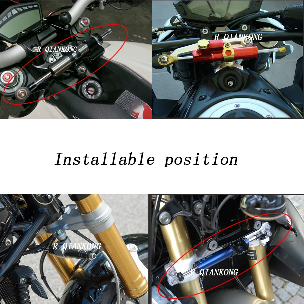 Для Yamaha YZF R125 R1 R3 R6 YZF-R3 YZF-R6 YZF-R1 YZF-R25 Алюминий мотоциклетные демпфер руля стабилизации Линейный Обратный безопасности