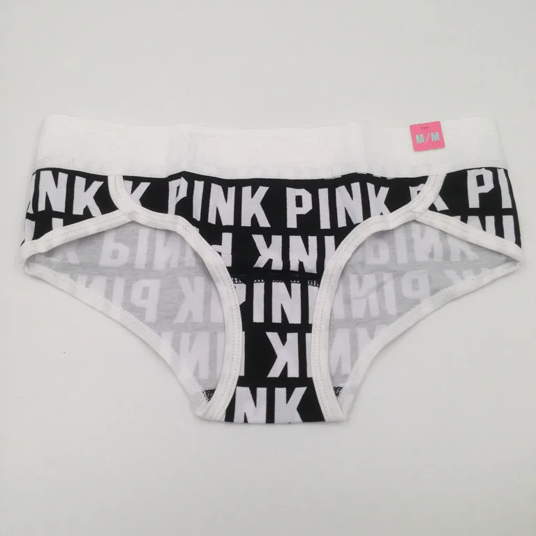 Original Single Vs Color Elastic Waist Letters Printed Cotton Underwear