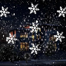 1 компл. Рождество Снежинка Лазерный Свет Снегопад Проектор IP66 Движущийся Снег Открытый Сад Лазерный Проектор Лампа На Год декор