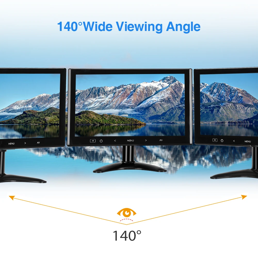 Eyoyo EM09K " маленький компьютерный ПК дисплей 1024X600 CCTV HDMI экран с AV VGA Видео Аудио монитор для DVD DVR камеры безопасности