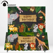 ^#Cheap Allenjoy birthday banner backdrop Safari Jungle party animals cartoon forest kid rectangular tablecloth table cover fabric ^#Cheap Allenjoy birthday banner backdrop Safari Jungle party animals cartoon forest kid rectangular tablecloth table cover fabric