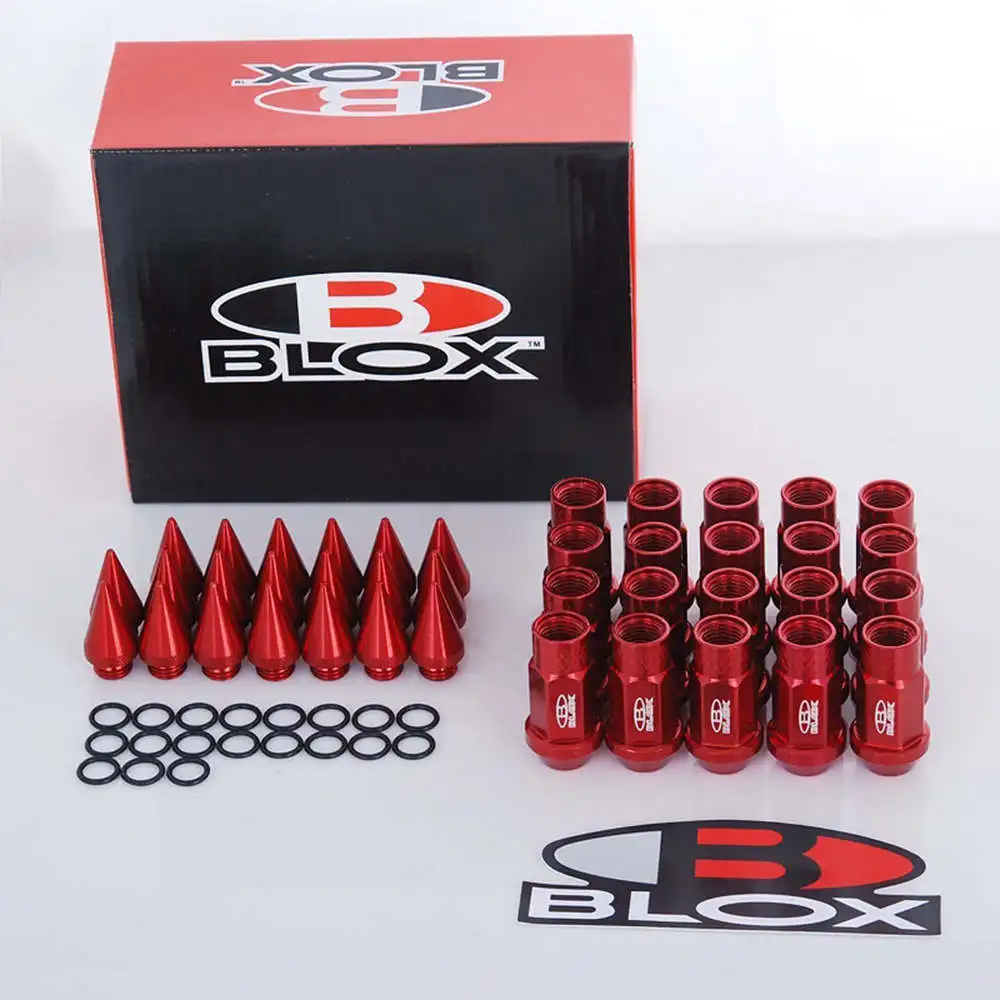 20Pcs M12X1.5 / M12X1.25 Aluminium 50MM Extended Tuner Wheels Rims Lug Nuts With Spikes Spear Tip Jdm