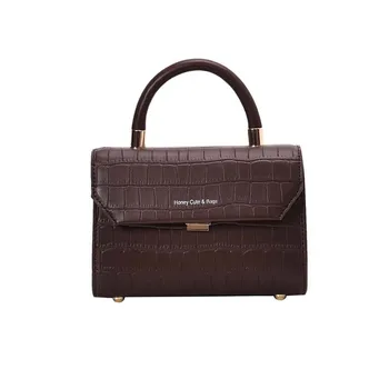 

Portable small bag female 2019 winter new lock pu small square bag fashion high-grade texture shoulder Messenger bag