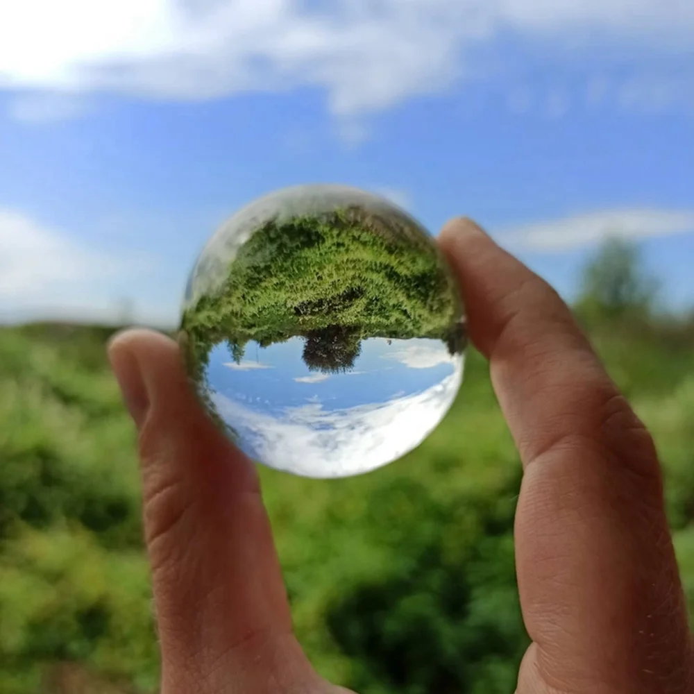 Crystal Ball Large Transparent Glass Ball Lucky Rainbow Photo Ball Decoration Ball