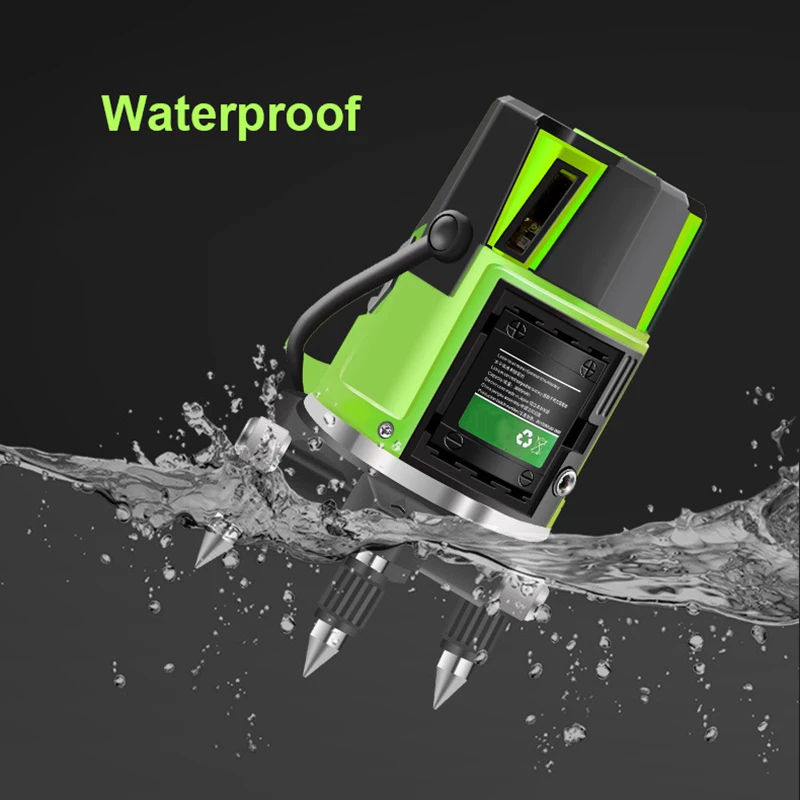 Green Light Laser Level 2/3/5 Lines Level Ruler 360 degree Fine-tuning Outside Strong Light Level Meter Cross Line Glare Point