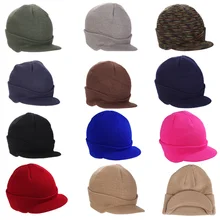 Зимняя Теплая Вязаная Шерстяная Лыжная шапка для женщин Skullies Beanies для мужчин взрослых хип-хоп шапка 11 цветов