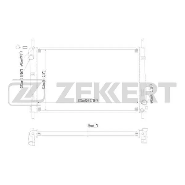 Радиатор охл. дв. Ford Mondeo III 00 ZEKKERT mk-1157