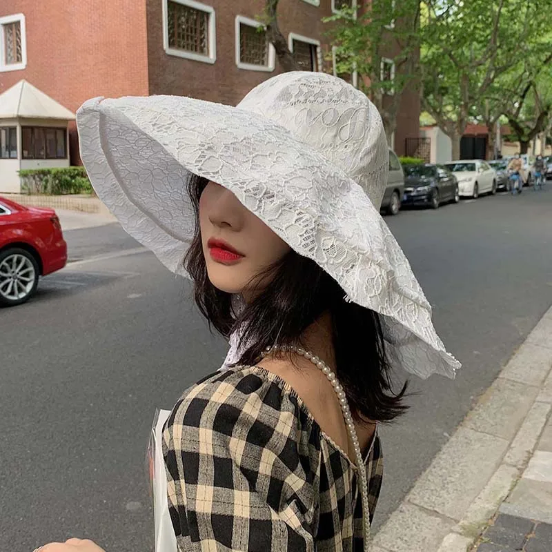 Lace Fisherman Hat Korean Version 