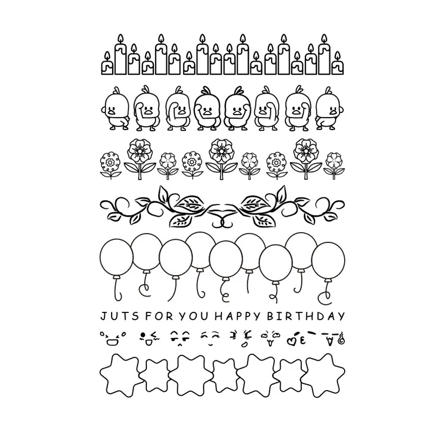 

Balloon and Little yellow duck Clear Stamps for DIY Scrapbooking Card Transparent Stamp Handmade Making Album Crafts New Stamps
