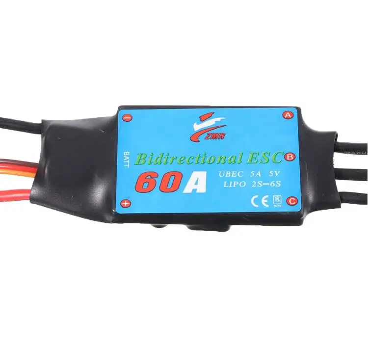 Двунаправленный Бесщеточный Регулятор Скорости 12А 20А 30А 40А 50А 60А 80А ESC UBEC для